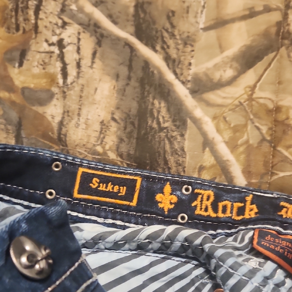 Rock Revival Distressed Blue Women's Jeans - Picture 5 of 7